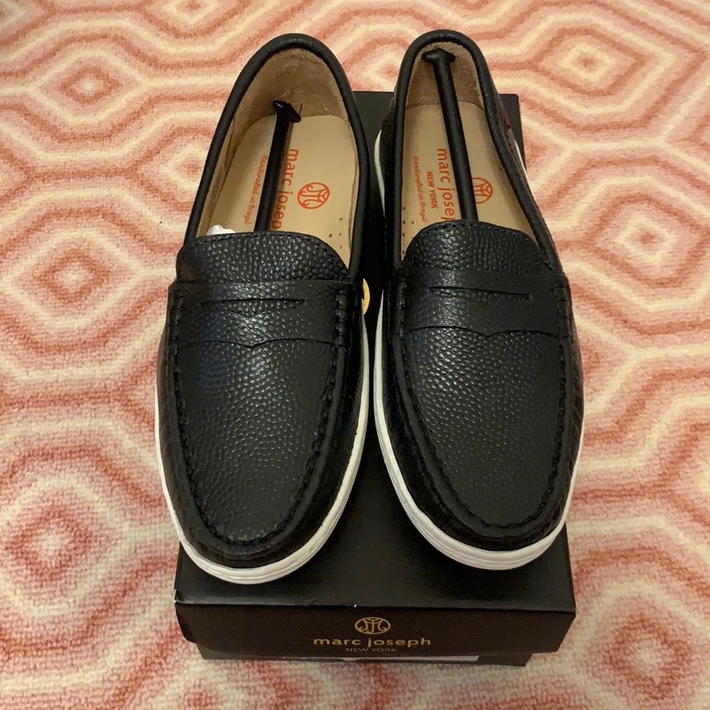Marc Joseph Kids Black Moccasins